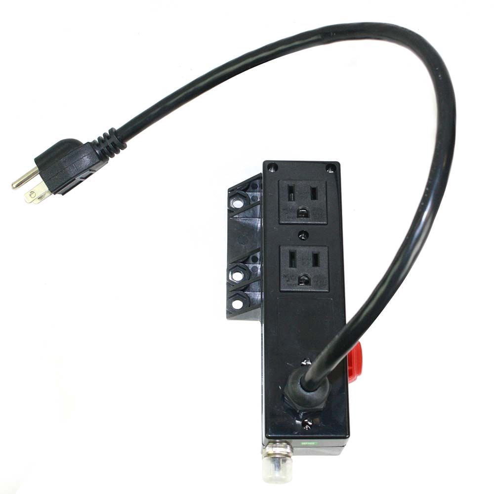Superior Electric SE5020 Power Connector for Work Table (router or other) with built in GFCI, 125V, 15A with 1.6ft long cord 14 AWG