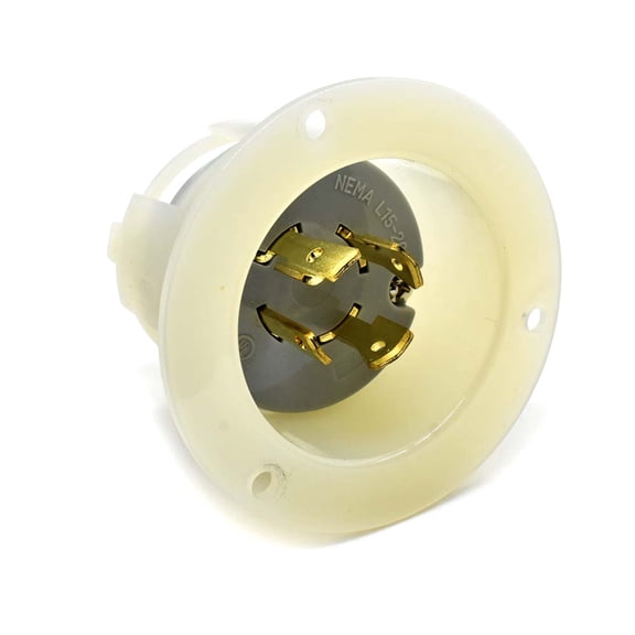 Superior Electric YGF171 Twist Lock Flange Plug 3-Pole 4-Wire 20A 250V NEMA L15-20P