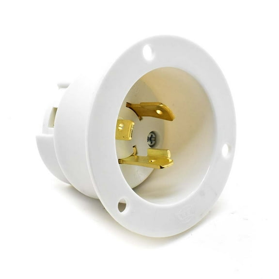 Superior Electric YGF176 Twist Lock Flange Plug 2-Pole 3-Wire 20A 250V NEMA L6-20P