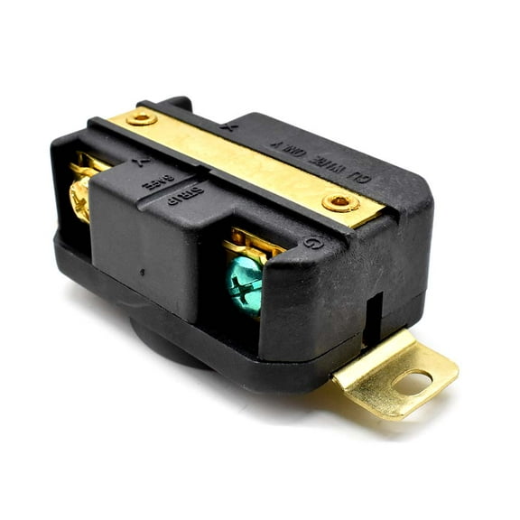 Superior Electric YGP017F Twist Lock Wall Mount Electrical Receptacle 3 Wire, 30 Amps, 250V, NEMA L6-30R