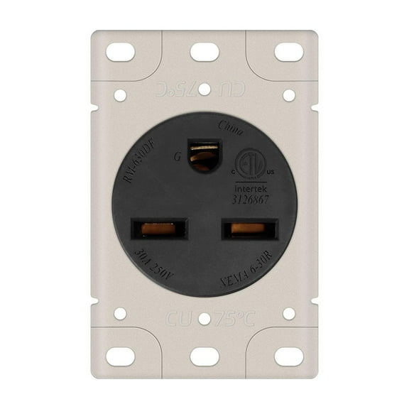 Superior Electric YGP033F 30A 250V NEMA 6-30R Flush Mount Power Outlet/Receptacle (Welding Machine)
