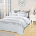 thumbnail image 1 of Superior Embroidered Duvet Cover Set, Full/ Queen, White, 1 of 6