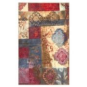 Superior Emory Patchwork Non-Slip Indoor Area Rug, 7 x 9, Brown