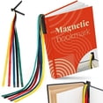 thumbnail image 1 of Superior Essentials Magnetic Bible Bookmark - Genuine Leather, Attachable Bible Ribbon Bookmarks for Book Lovers with 5 Strings - No More Flipping Pages Using Our Bible Page Marker 1PC, Rainbow, 1 of 9