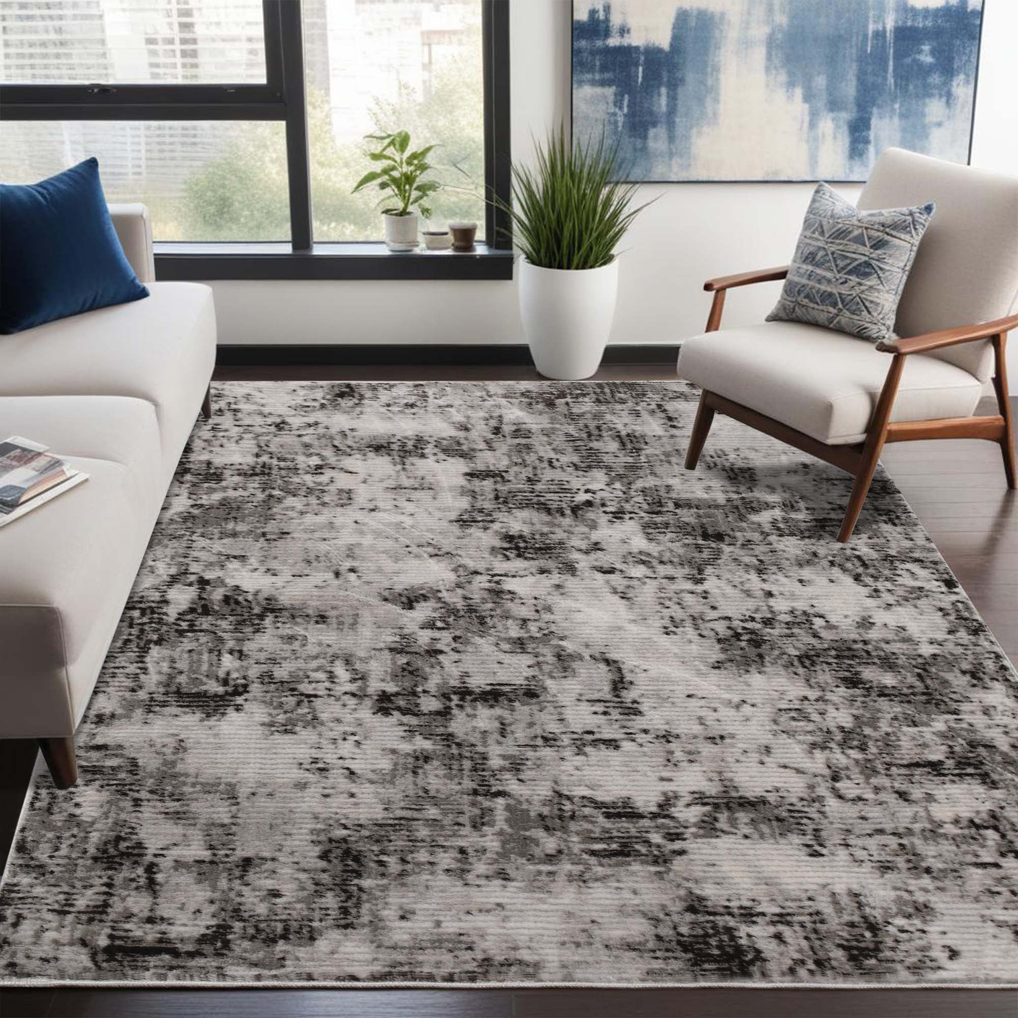 Modern Distressed Rug Superior Euphemia Distressed Modern Indoor Area Rug, 7' 6