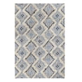 thumbnail image 1 of Superior Evren Hand-Tufted Cotton/Wool Textured Geometric Stone Blue/Midnight Blue Farmhouse Area Rug, 5' x 8', 1 of 7