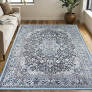 Superior Fiorella Floral Modern Indoor Area Rug,9 x 12, Azure