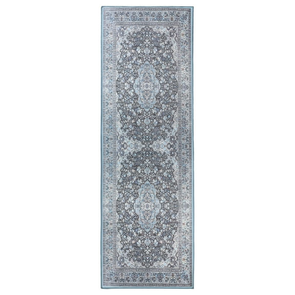 Superior Fiorella Floral Modern Indoor Runner Rug,2' 6" x 7' 6", Azure