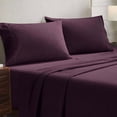 thumbnail image 1 of Superior Flannel Cotton Solid Pillowcase Set, Standard, Purple, 1 of 6