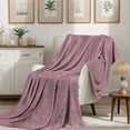 thumbnail image 1 of Superior Fleece Plush Fluffy Soft Blanket, Polka Dot Mauve, Throw XL, 1 of 9