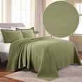 thumbnail image 1 of Superior Fleur De Lis Cotton Decorative Bedspread and Sham Set, Full, Sage, 1 of 10