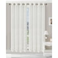thumbnail image 1 of Superior Floral Scroll Sheer Curtain Pannel Set of 2, 52" x 84", Ivory, 1 of 6