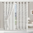 thumbnail image 1 of Superior Foliage Sheer Curtain Set of 2, 42" x 96", Grey, 1 of 7