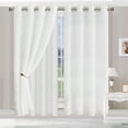 thumbnail image 1 of Superior Foliage Sheer Curtain Set of 2, 52" x 96", White, 1 of 7