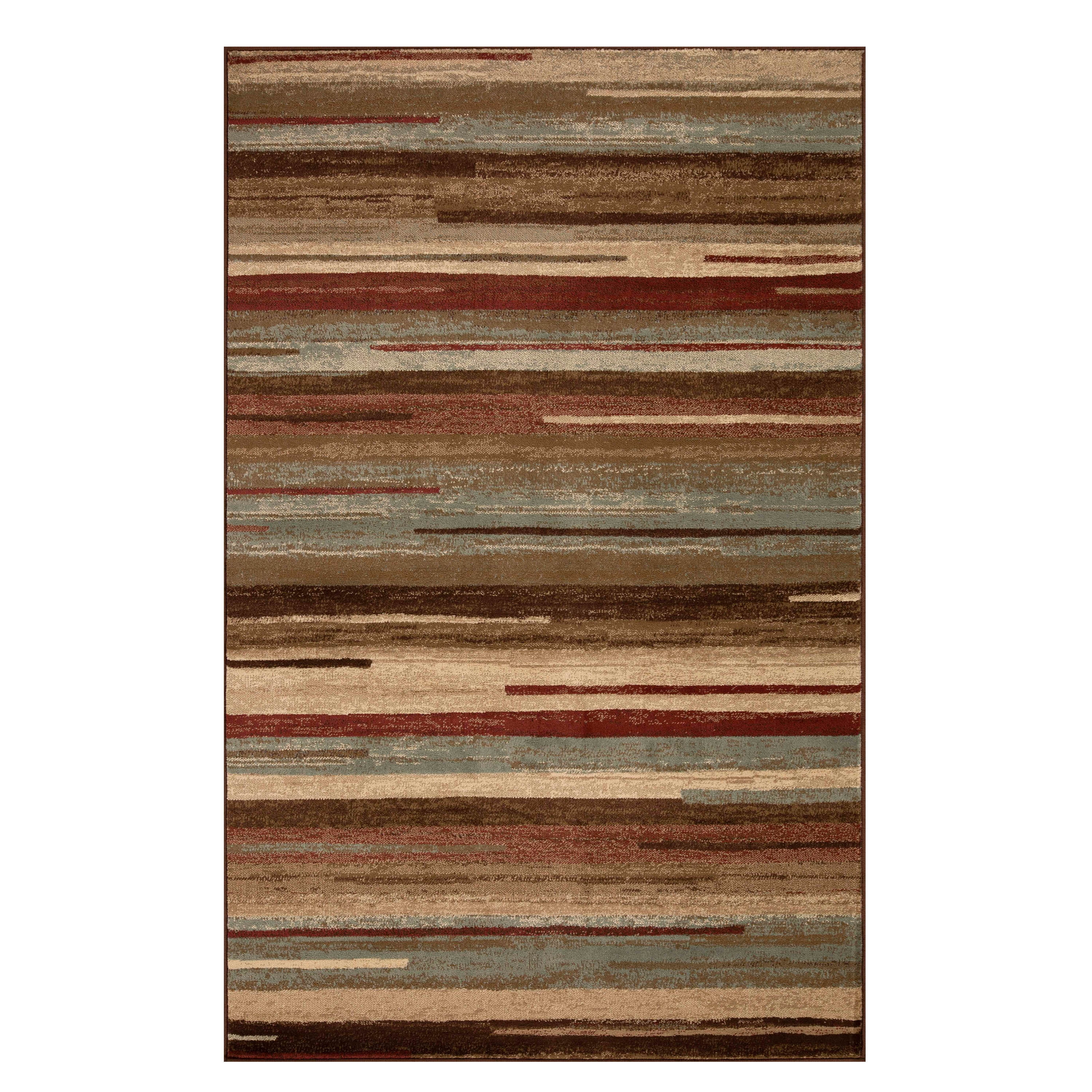 Superior Fulgor Abstract Lines Indoor Area Rug, Maroon, 7' x 9'