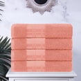 thumbnail image 1 of Superior Larissa Cotton Embroidered Bath Towel Set of 4, Coral, 1 of 7