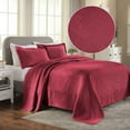 thumbnail image 1 of Superior Geometric Fret Cotton Decorative Bedspread and Sham Set, Twin, Burgundy, 1 of 9