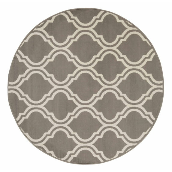 Superior Geometric Ornamental Trellis Area Rug, 5' x 5'