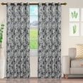thumbnail image 1 of Superior Ghera Jacquard Semi Sheer Curtains, 52" x 84", (2 Panels), Black/Grey, 1 of 4