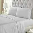 thumbnail image 1 of Superior Gina Organic Cotton Percale Flat Bed Sheet, Queen, Silver, 1 of 7