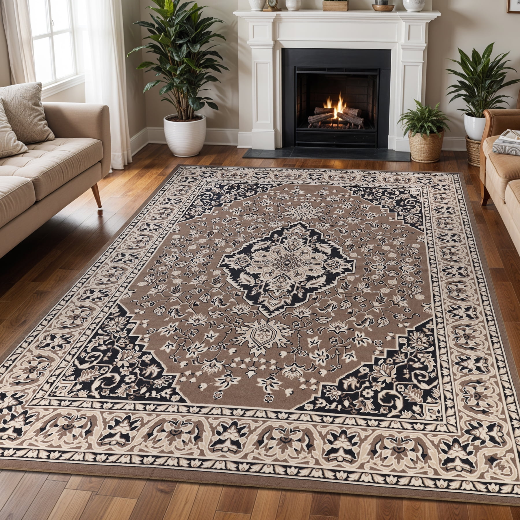 Superior Glendale Indoor Area Rug, 10' x 14', Brown