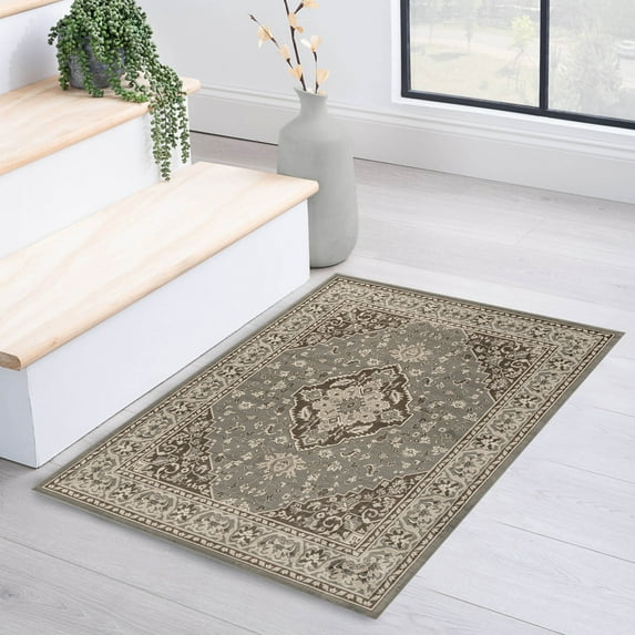 Superior Glendale Oriental Medallion Indoor Area Rug, 2' x 3', Grey