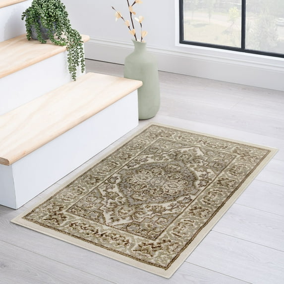 Superior Glendale Oriental Medallion Indoor Area Rug, 3'x5', Green