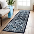 thumbnail image 1 of Superior Glendale Oriental Medallion Indoor Runner Rug, 2'7"x8', Blue, 1 of 6