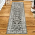 thumbnail image 1 of Superior Glendale Oriental Medallion Indoor Runner Rug, 2'7"x8', Gray, 1 of 5