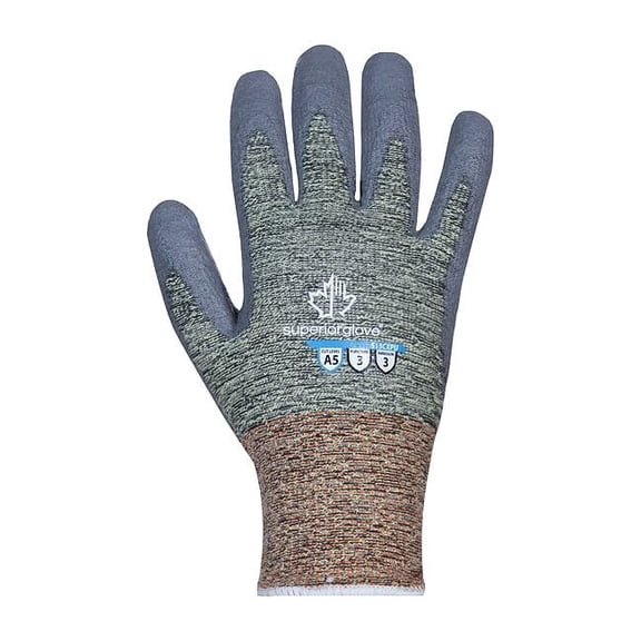 Cut-Resistant Gloves, Cut Level A5 ,Dipped ,Polyurethane ,Smooth ,L 1 PR