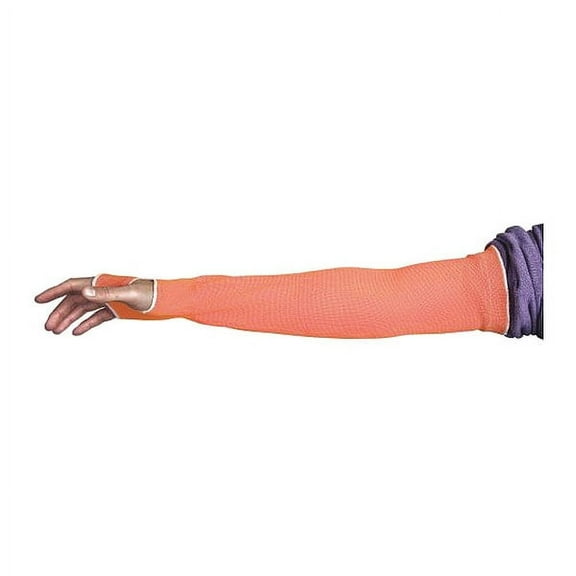 Superior Glove Cut-Resistant Sleeve,M,Hi-Vis Orange,PR KOP1T18-M
