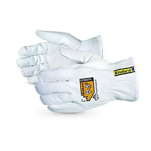 Superior Goatskin Leather Work Gloves Kevlar Lined Cut Resistant, Arc Flash Safety Work Gloves (Endura-378GKTFG) XX-Large