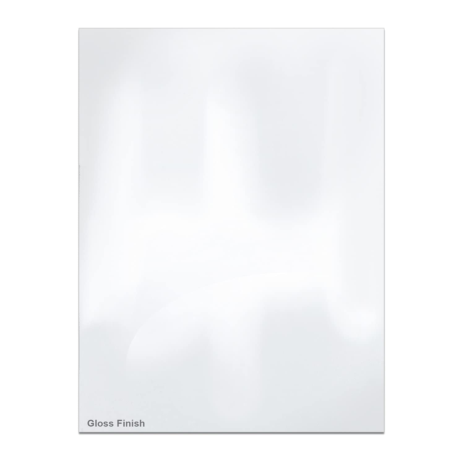Superior Graphic Supplies Clear Gloss/Gloss Rigid Vinyl Sheet - .010 inches (10mil) Thickness x 8 inches Wide x 10 inches Long for DIY, Display, Projects, Prints and Crafts, Pack of 10
