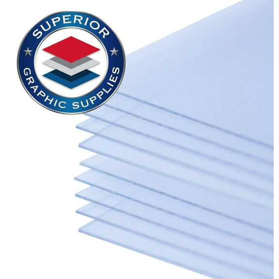 Superior Graphic Supplies PETG Clear Plastic Sheets (8.5 Inches X 11 Inches)| .020 Mil - Clear 10 Sheets Thermoforming UV Protection