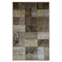 Superior Hadley Floral Indoor Non-Slip Area Rug, 6' x 9', Brown