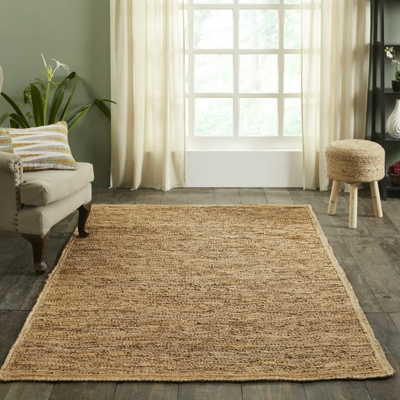 Superior Hand-Woven Barrera Leather, Cotton, and Jute Area Rug