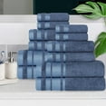 thumbnail image 1 of Superior Hays Cotton Plush Soft 12 Piece Towel Set, Navy Blue, 1 of 12