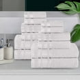 thumbnail image 1 of Superior Hays Cotton Plush Soft 12 Piece Towel Set, Platinum, 1 of 12