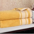 thumbnail image 1 of Superior Hays Cotton Plush Soft Bath Towel Set of 2 , Gold, 1 of 12