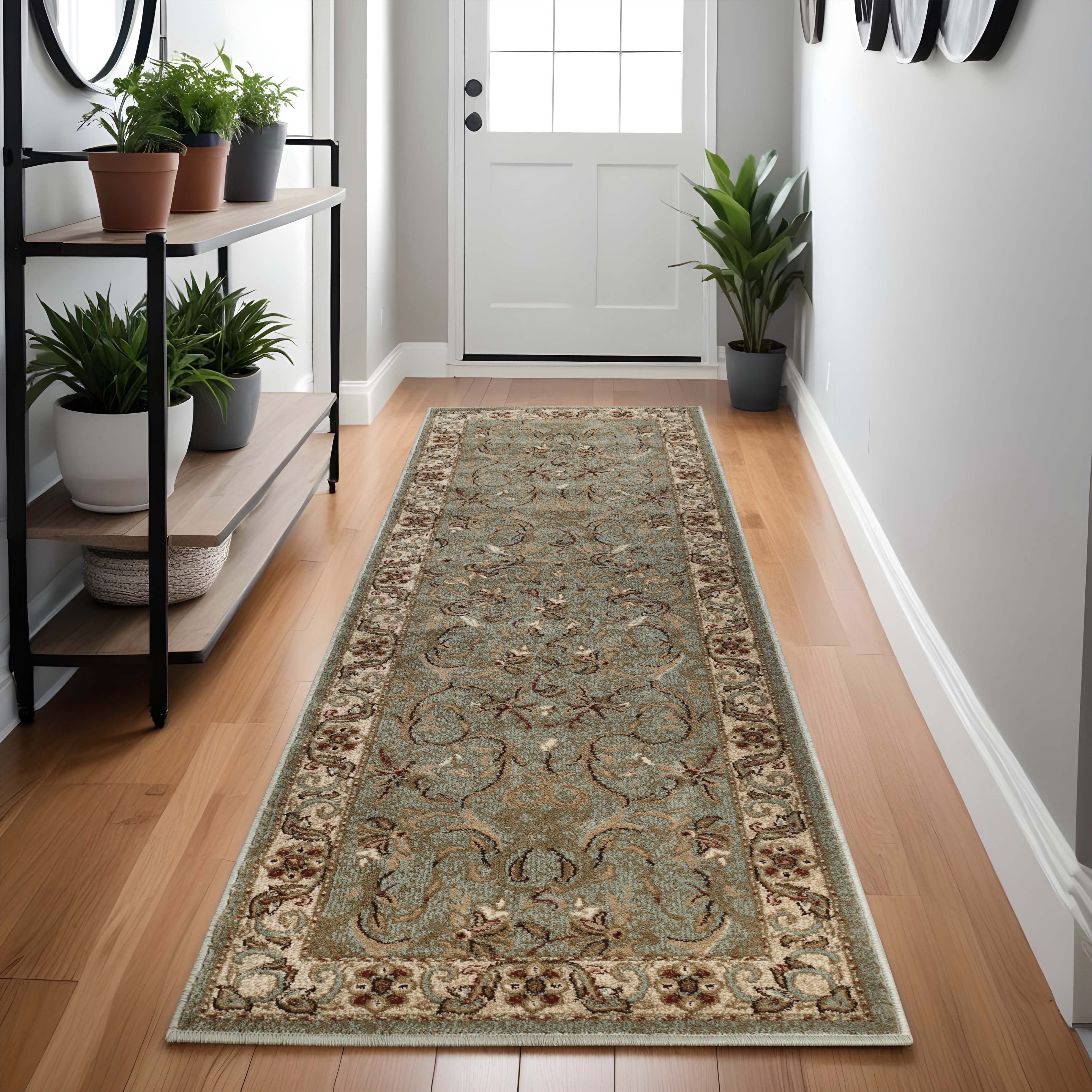 Superior Heritage Oriental Floral Indoor Area Rug, 2' x 11', Green