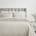 thumbnail image 1 of Superior Hibiscus Cotton Matelasse Bedspread and Sham Set, 3-Piece Dual Tone Modern Bedspreads, Full, Beige, 1 of 9