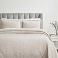 thumbnail image 1 of Superior Hibiscus Cotton Matelasse Bedspread and Sham Set, 3-Piece Dual Tone Modern Bedspreads, Queen, Blush, 1 of 9