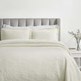 thumbnail image 1 of Superior Hibiscus Cotton Matelasse Bedspread Set, Queen, Ivory, 1 of 9