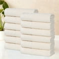 thumbnail image 1 of Superior Honeycomb Cotton Medium Weight Face Towels Washcloths, Set of 12, Ivory, 1 of 9