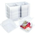 thumbnail image 1 of 100 Count Clear Plastic Food Containers with Lids, Thickened Clamshell Boxes for Sandwiches, Cake, Desserts, Salads, Hamburger, Fruits, Takeout – Disposable & Stackable, 1 of 6
