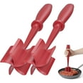 thumbnail image 1 of Superior Hub 2 Pcs Meat Chopper, Upgrade Hamburger Chopper, Premium Heat Resistant Meat Masher for Ground Beef, Ground Turkey and More, Non Stick Mix Chopper, Hamburger Smasher Safe-Red, 1 of 14