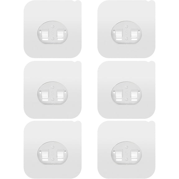 Superior Hub 6 Pack Shower Caddy Adhesive Replacement, Strong Adhesive Hooks for Shower Shelf, Waterproof Adhesive Hooks, No Drilling, for Bathroom Shelves, Kitchen Racks and Soap Holder