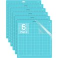 thumbnail image 1 of Superior Hub Cutting Mat 6 Pack Light, Compatible With Cricut Maker/Explore Air 2/Air/One (12x12Inch), Blue Adhesive Sticky Pads Non-Slip Replacement Mats for Accessories Supplies, 1 of 14