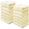 thumbnail image 1 of Superior Hub Luxury Cotton Washcloths 13x13 Inch - 650 GSM Turkish Cotton | Hotel, Spa, Bathroom Face Towel | 12 Pack, Beige, 1 of 17