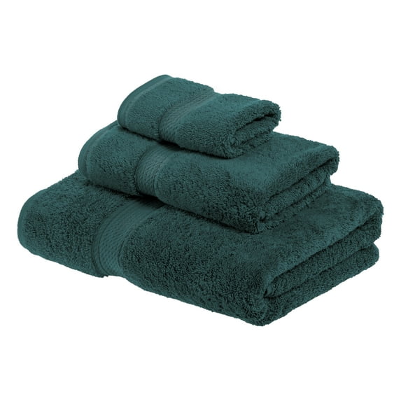 Superior Hymnia Egyptian Cotton 3-Piece Towel Set, Teal